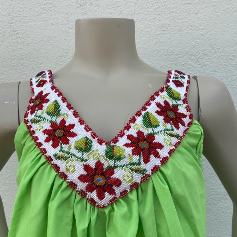 WOMEN’S CHAQUIRA MEXICAN TOP ONE SIZE GREEN